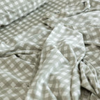 Moss Gingham Bamboo Sheet Set