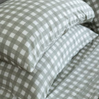 Moss Gingham Bamboo Pillowslip