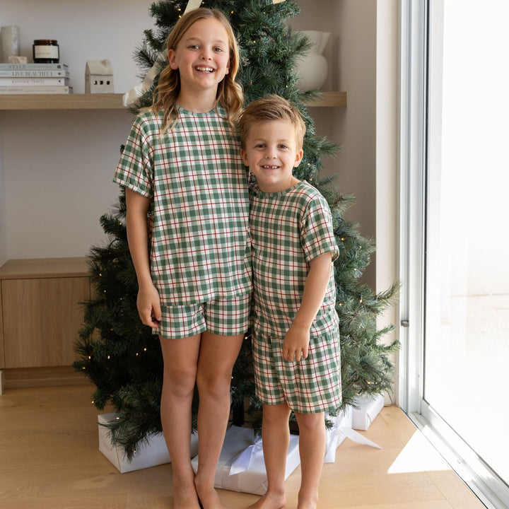 Ari Kid's Bamboo Set - Festive Check