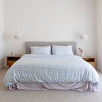 Sky Gingham Bamboo Quilt Cover