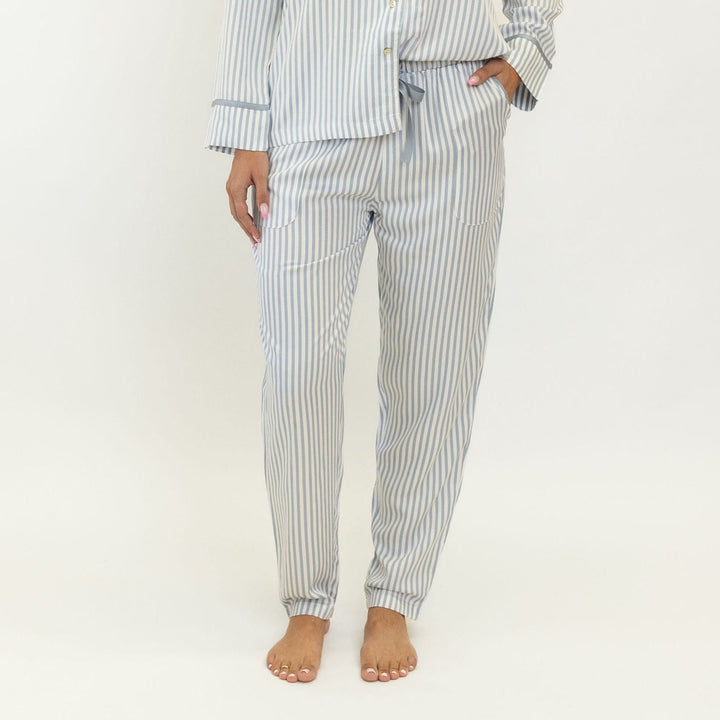 Maree Bamboo Pants - Blue Stripe [FINAL SALE]