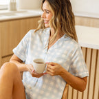 Sky Gingham Ivy Bamboo Shirt