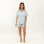 Sky Gingham Ivy Bamboo Short