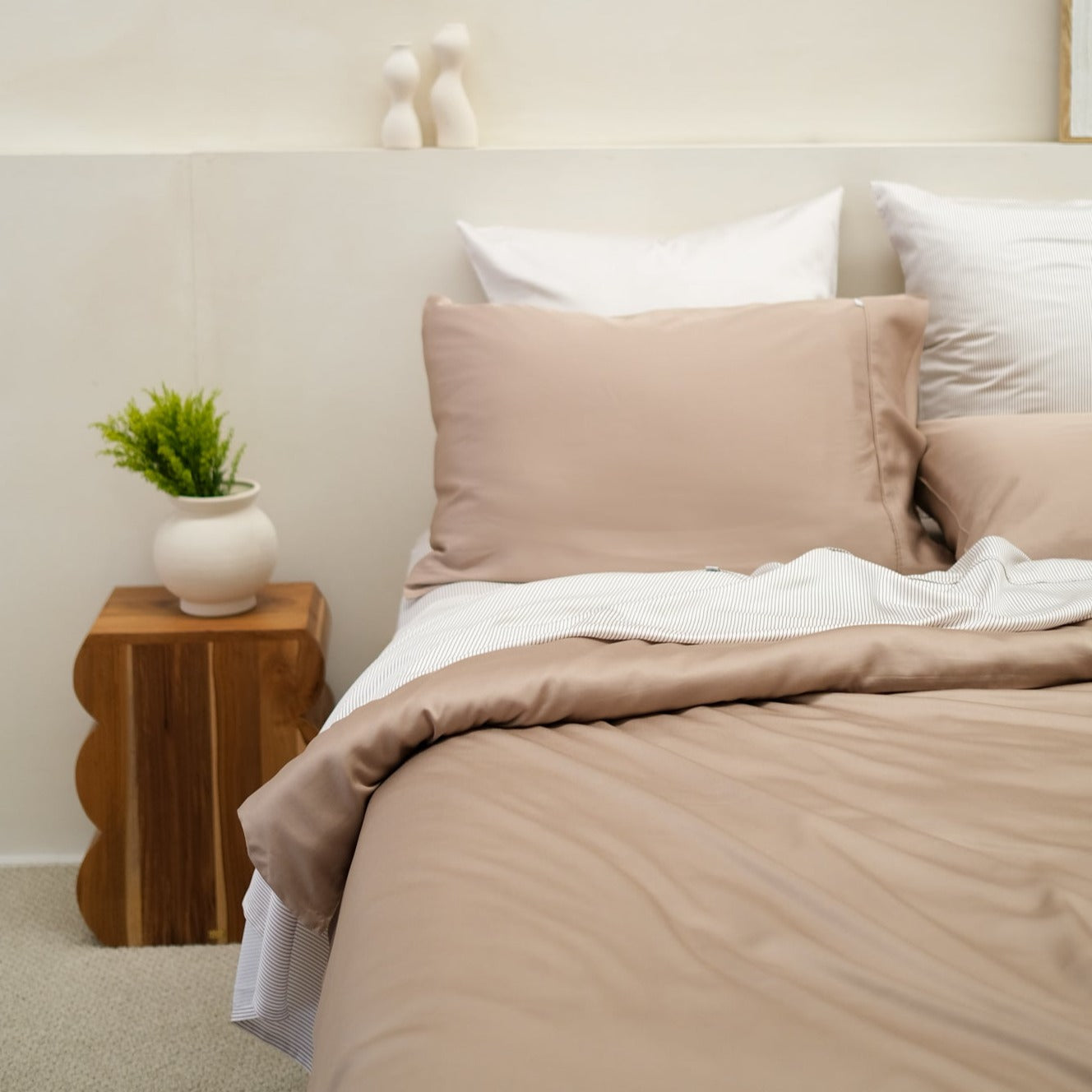 Bamboo Quilt Cover - Mocha