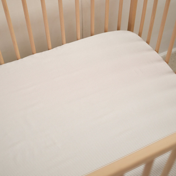 Bamboo Baby Bedding - Mocha Stripe