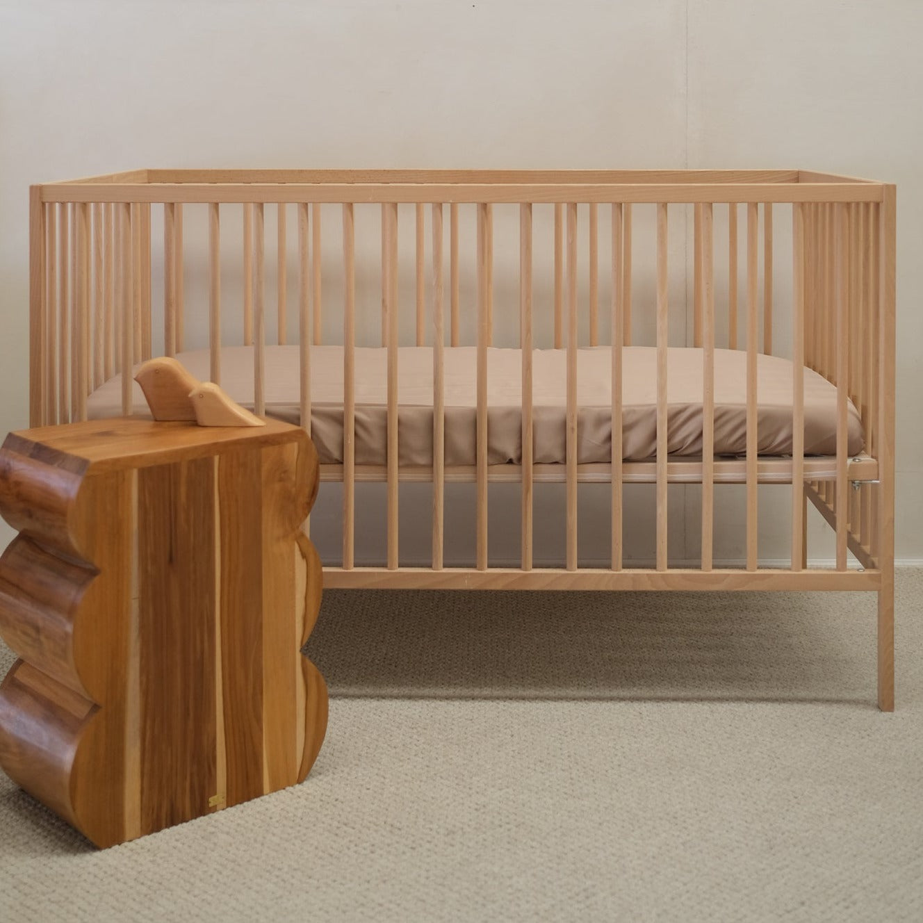 Bamboo Cot Fitted Sheet - Mocha