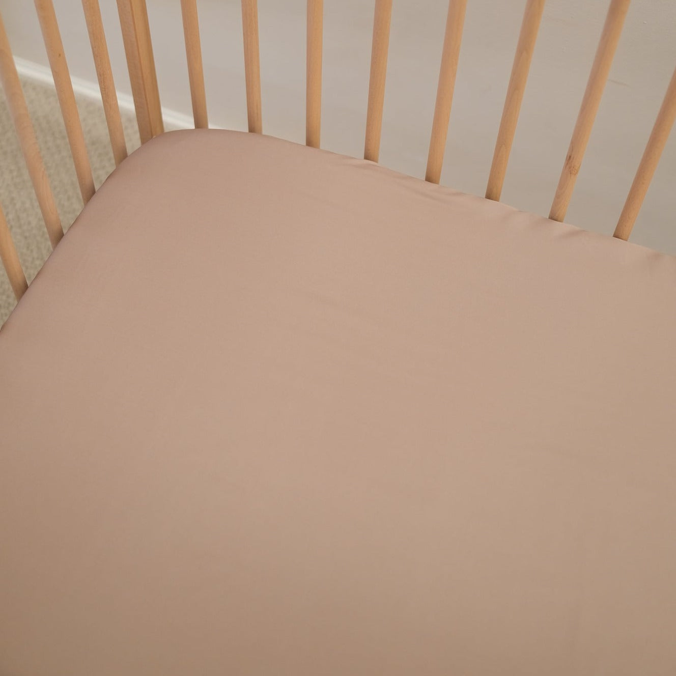 Bamboo Cot Fitted Sheet - Mocha