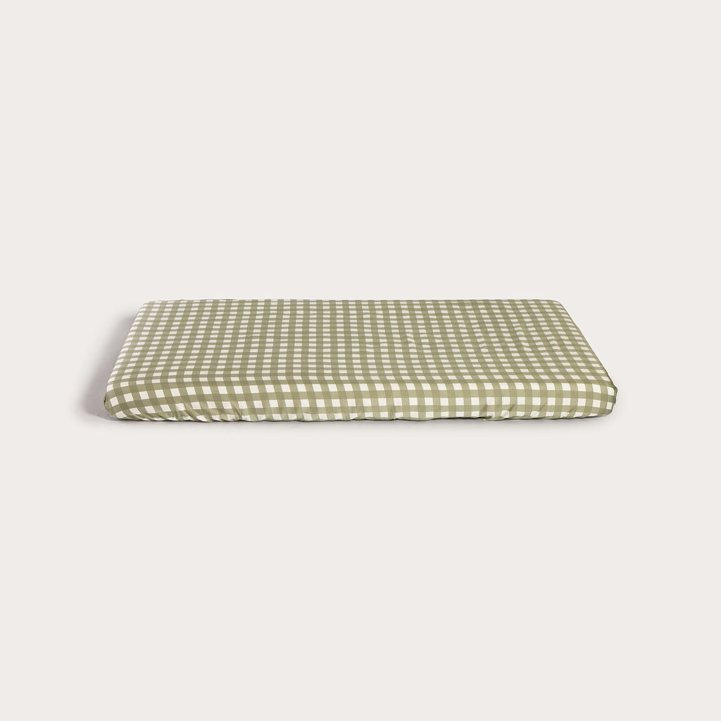 Moss Gingham Bamboo Baby Bedding
