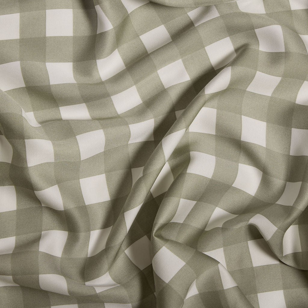 Moss Gingham Bamboo Sheet Set