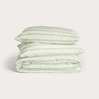 Pistachio Stripe Bamboo Quilt Cover