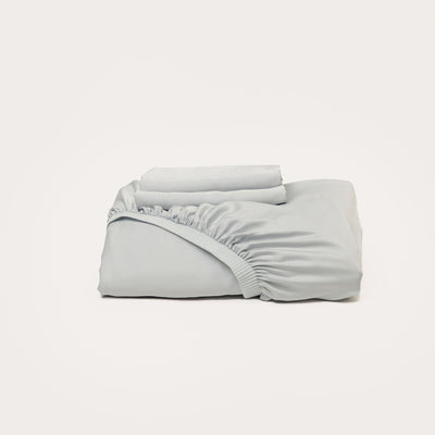 Bamboo Fitted Sheet & Pillowslips - Silver [PRE-ORDER]