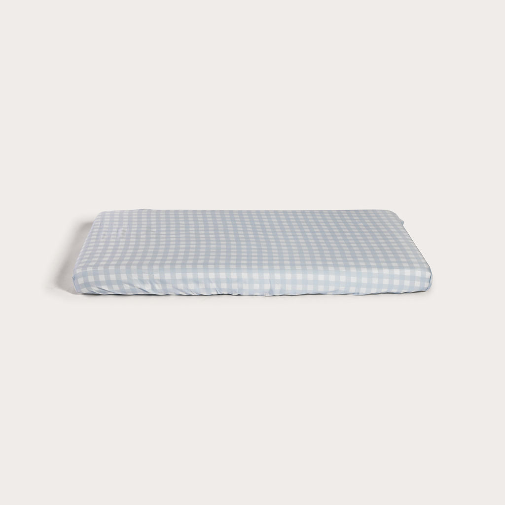 Sky Gingham Bamboo Baby Bedding