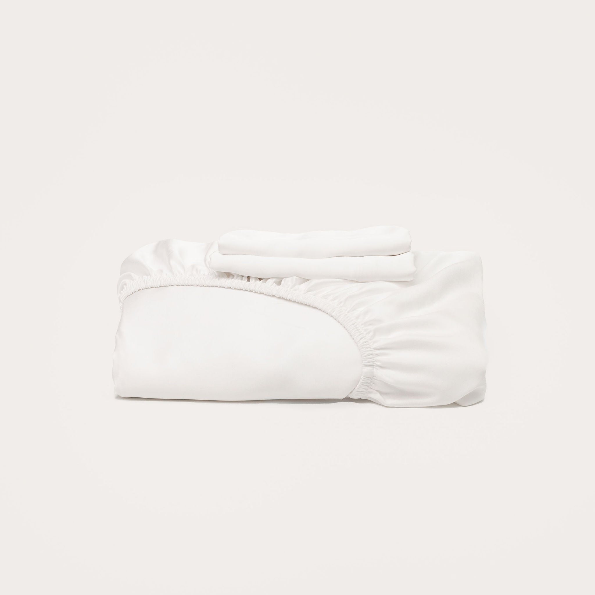 White Bamboo Fitted Sheet Set