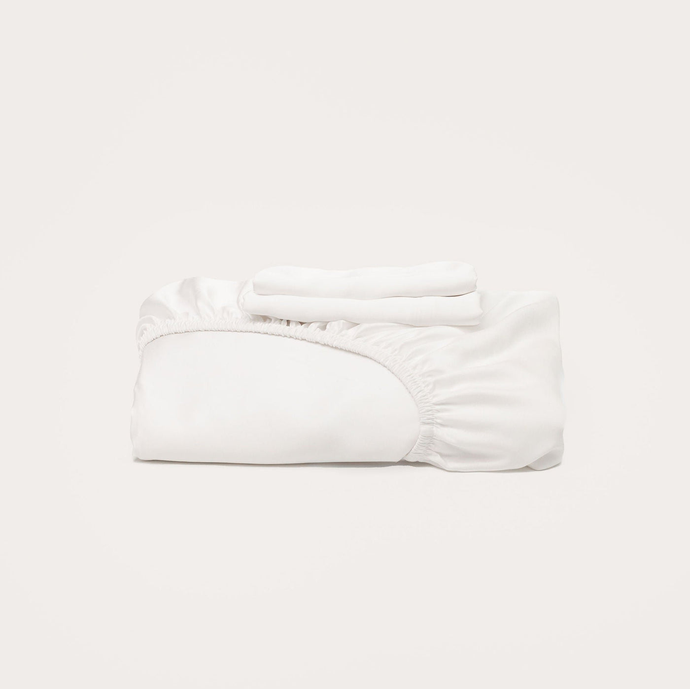 Bamboo Fitted Sheet & Pillowslips - White