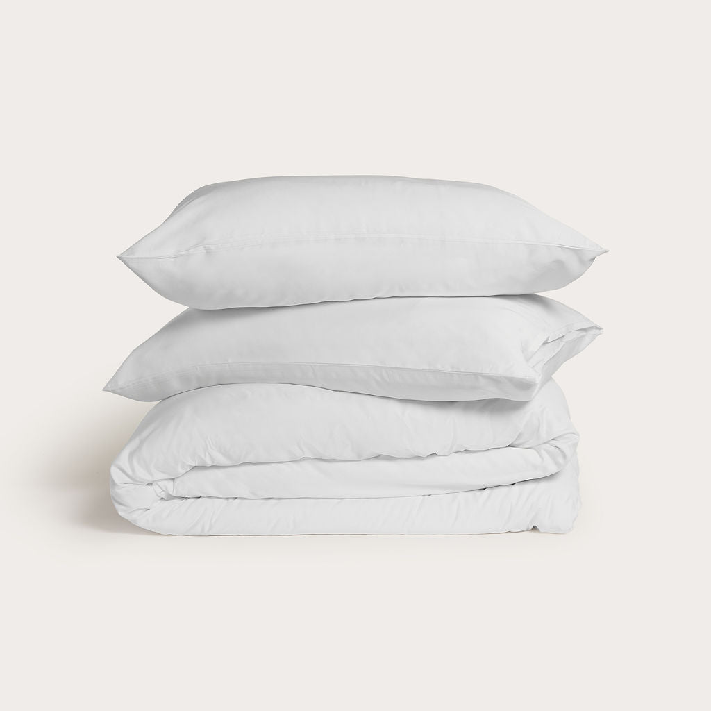 White Bamboo Quilt Cover