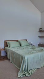 Mint Bamboo Quilt Cover