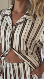 Teddy Stripe Lottie Bamboo Shirt