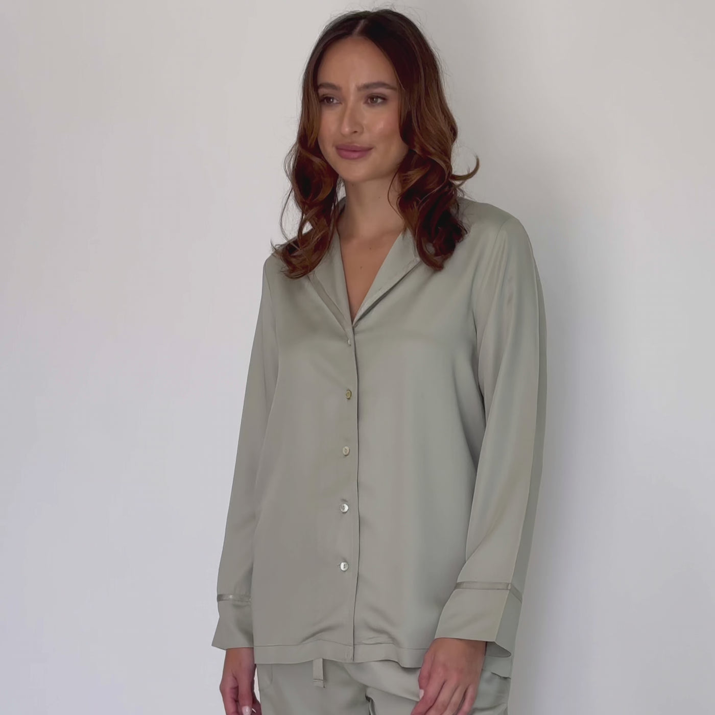 Maree Bamboo Long Sleeve Shirt - Olive