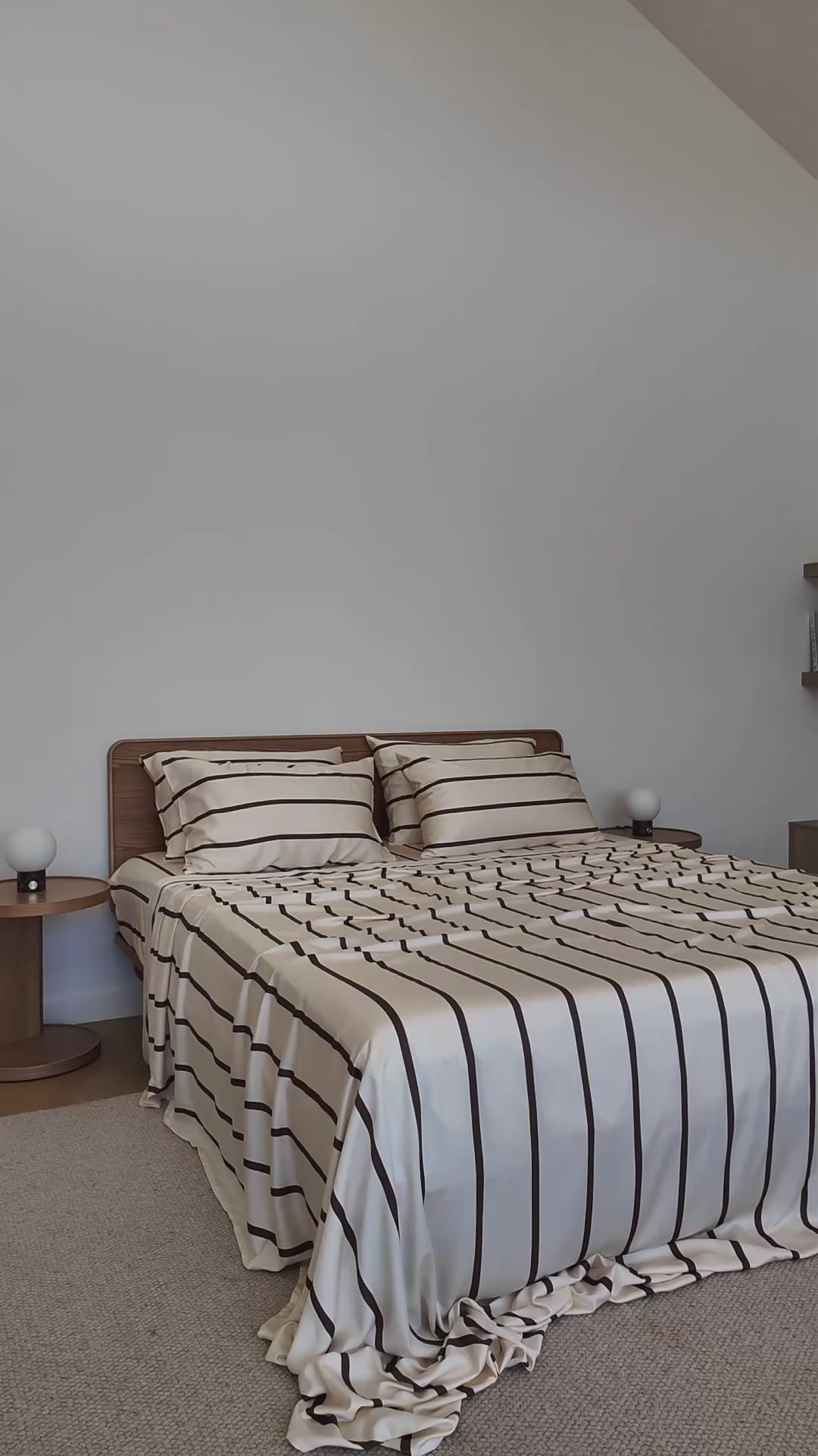 Chocolate Stripe Bamboo Sheet Set