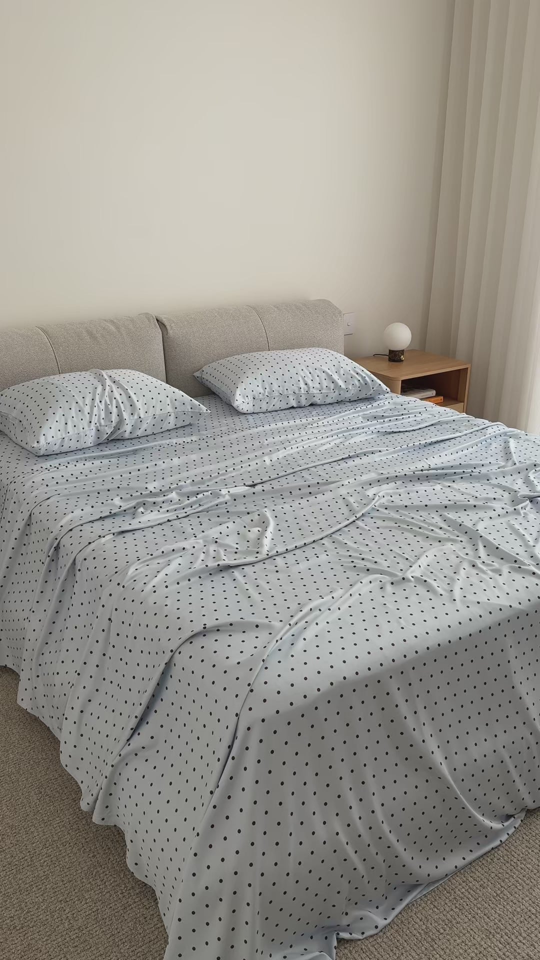 Sky Polka Dot Bamboo Fitted Sheet