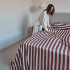 Cinnamon Stripe Bamboo Quilt Cover