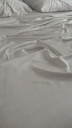 Latte Stripe Bamboo Quilt Cover