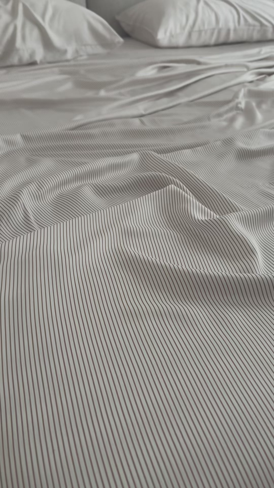 Latte Stripe Bamboo Quilt Cover