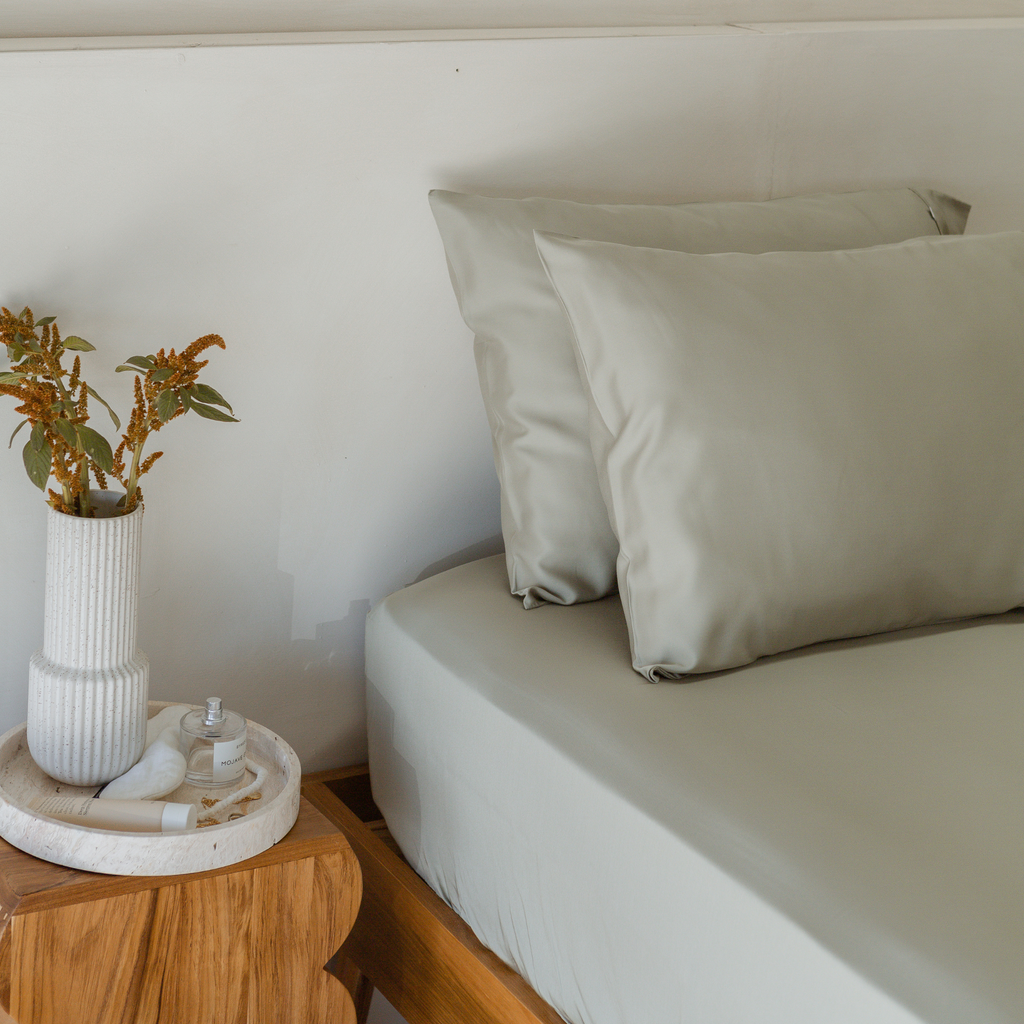 Olive Bamboo Fitted Sheet Set