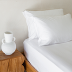 White Bamboo Fitted Sheet Set